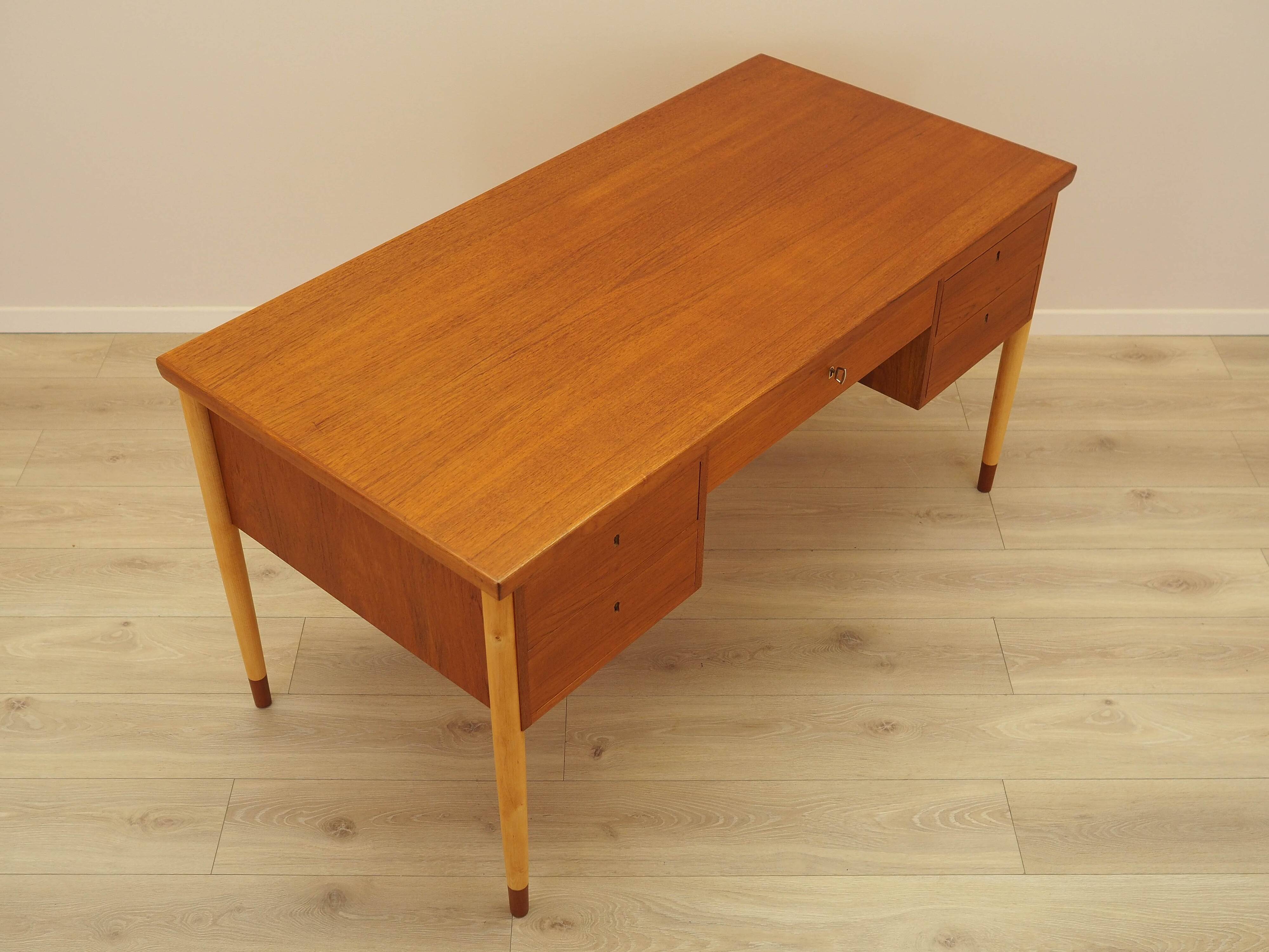 Teak desk, Danish design, 1970s, made in Denmark