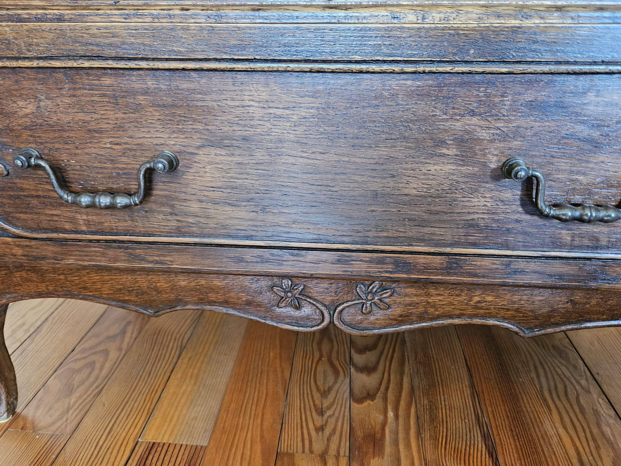 Secrétaire en chêne vintage