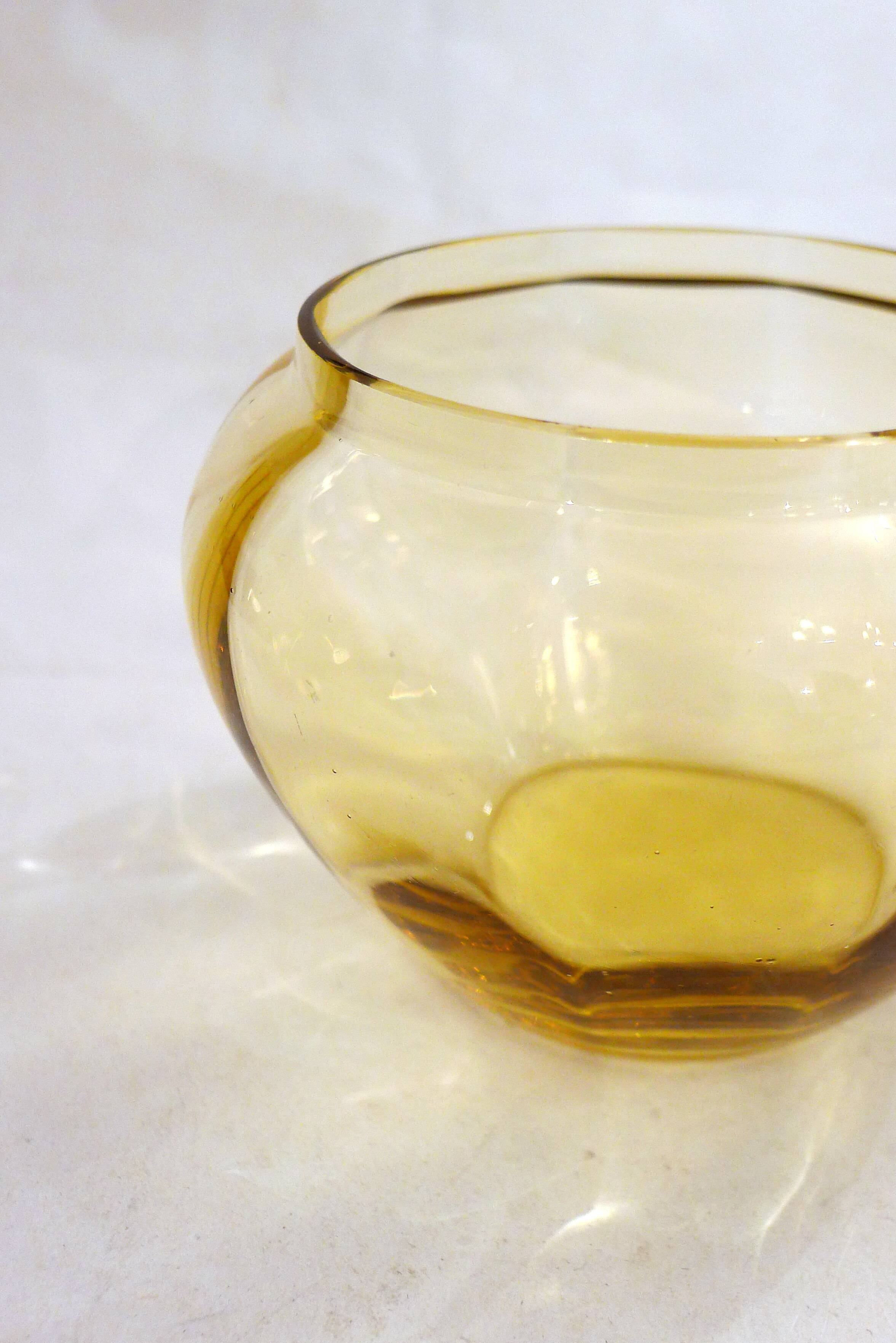 Antique two-tone blown glass bonbonnière