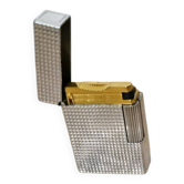 Vintage lighter S.T. Dupont Paris – Guilloché silver – 1980s/1990s