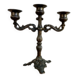 Chandelier ancien couleur bronze 3 branches