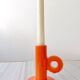 Varnished ceramic candle holder