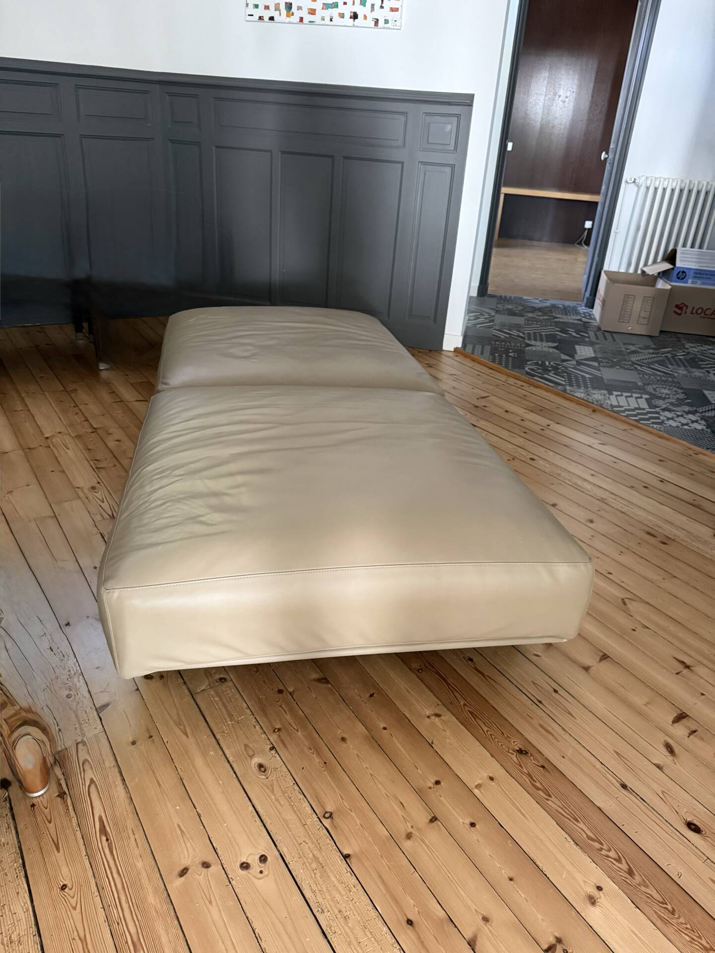 Leather bench
