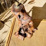 Lamp base in solid Olivier 50's