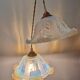 Two Opalescent Art Deco Ezan pendant lamps