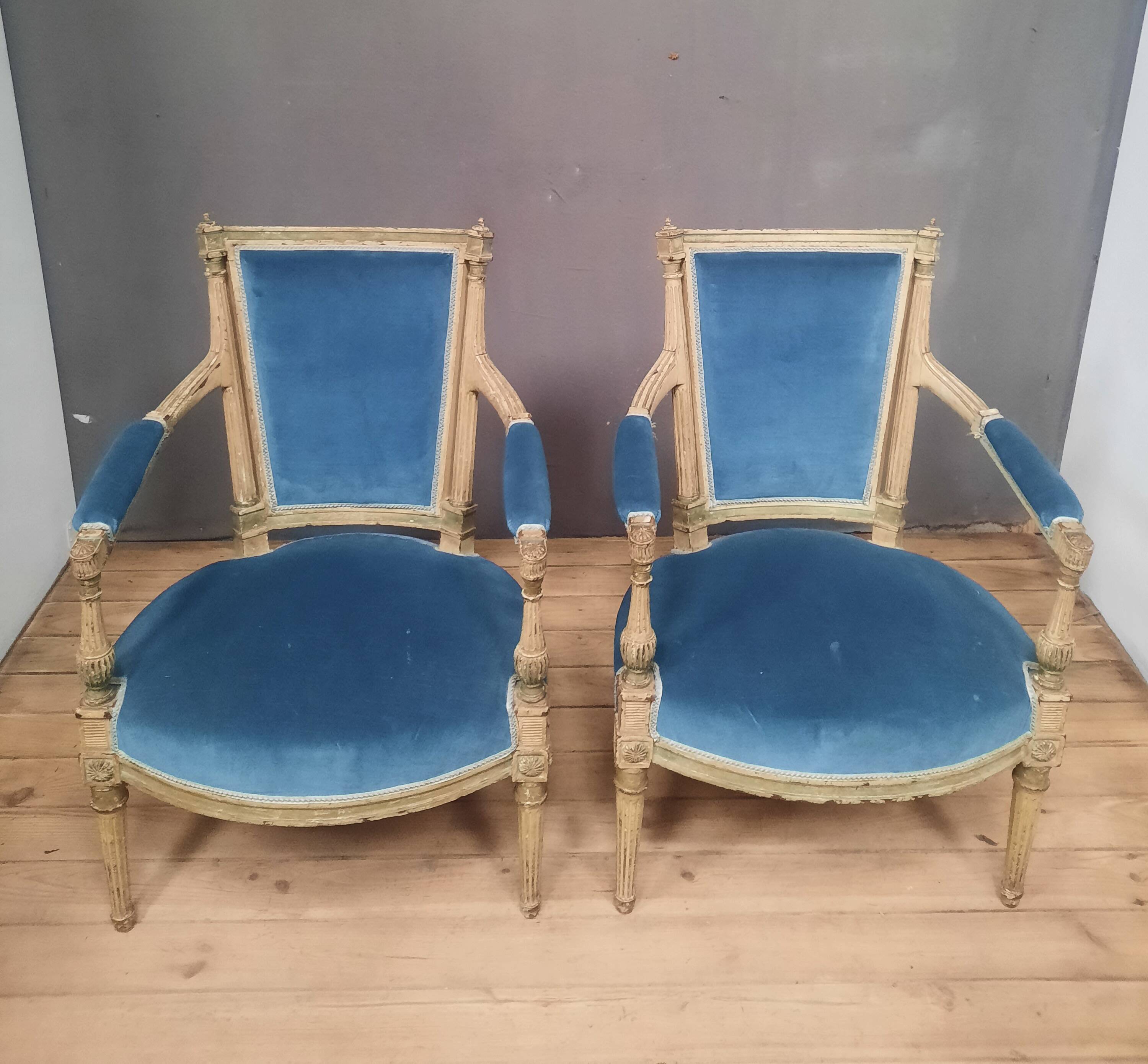 Pair of Directoire armchairs
