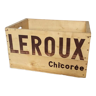 Vintage chicory wood crate Leroux