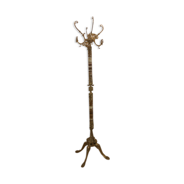 Porte-manteau bronze et onyx