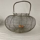 Salad or old egg basket made of vintage wire
