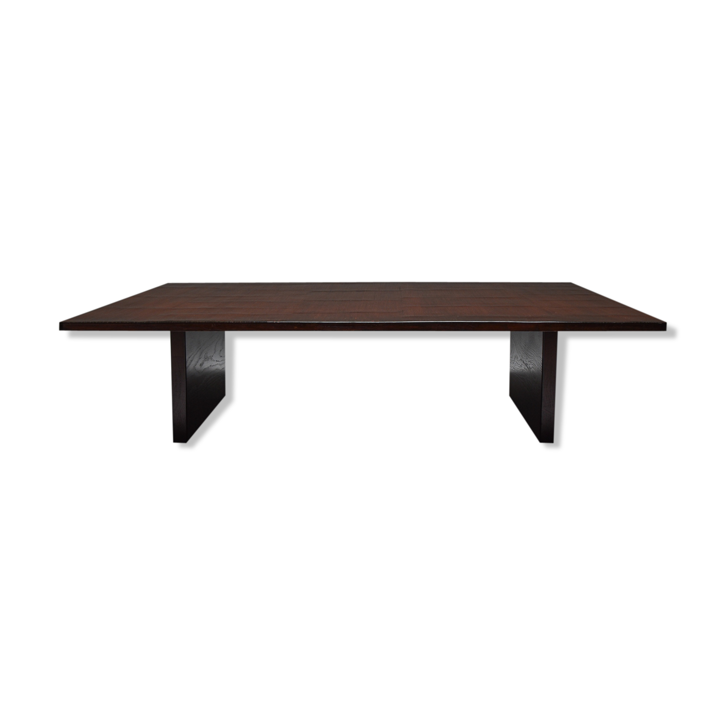 Axel Vervoordt Stained Oak and Bamboo Coffee Table - 1980's