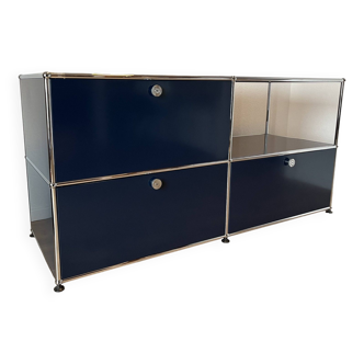 Commode USM Haller en Bleu Acier (dernières générations)