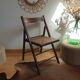 Chaise pliante vintage années 60 en cannage