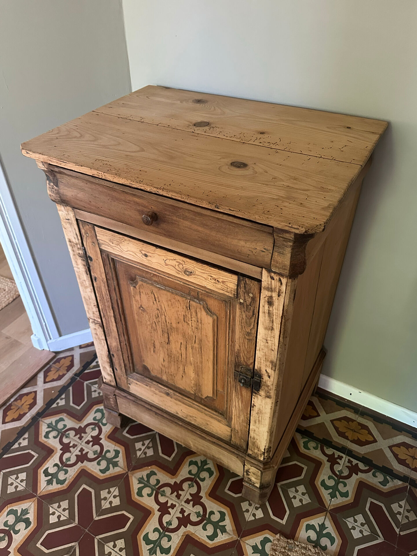 Raw wood sideboard