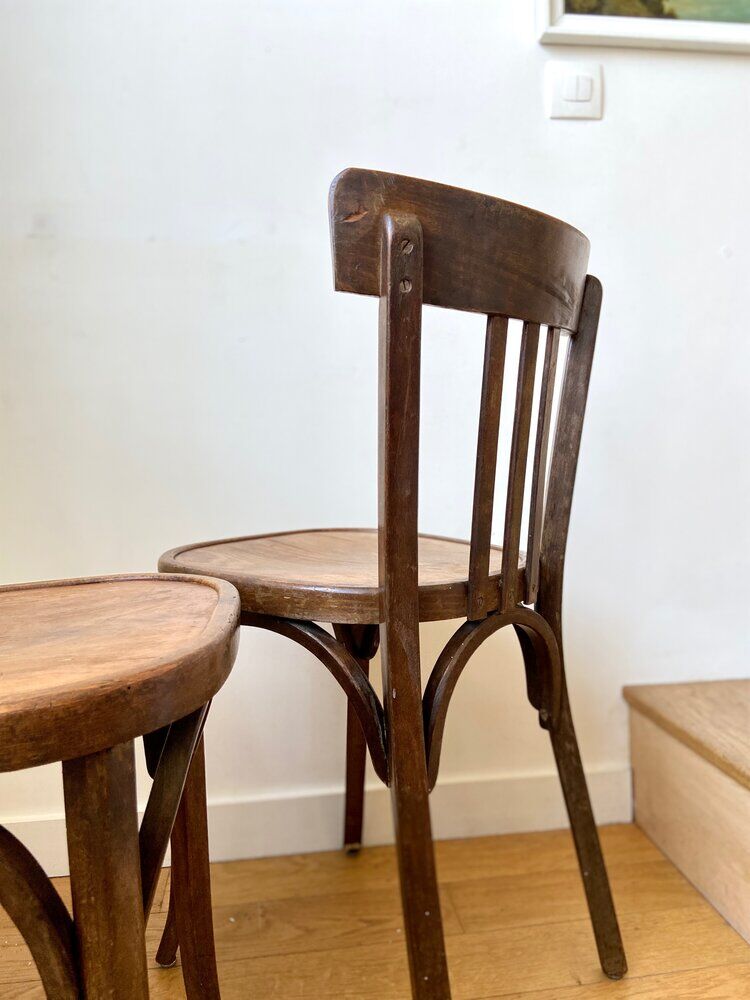 2 Baumann bistro chairs in dark wood