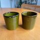 Mugs cups enameled stoneware 60s vintage