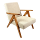 Vintage armchair B-310 VAR beige boucle structural 1970s - 2 pieces available - light wood