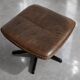Vintage Mid-Century Danish Modern Leather Adjustable Easy Chair and Ottoman
