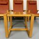 Ensemble salon en pin 3 fauteuils lounge et table design scandinave 70