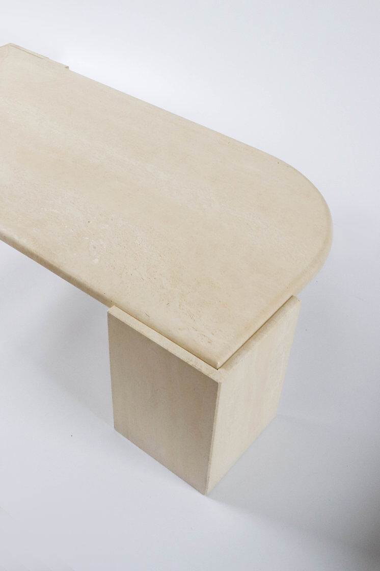 Table basse en travertin vintage