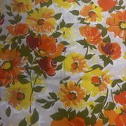 Superb vintage floral printed bolster cover from the seventies.