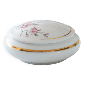 Boîte en porcelaine de Limoges fleurie