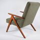 Fauteuil vintage B-310 Var des années 60 en velours vert olive