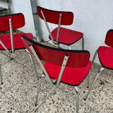 Chairs in formica red foot compass