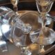 Cut glass champagne flutes. 1960s