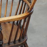 Fauteuil anglais Windsor ancien en bois