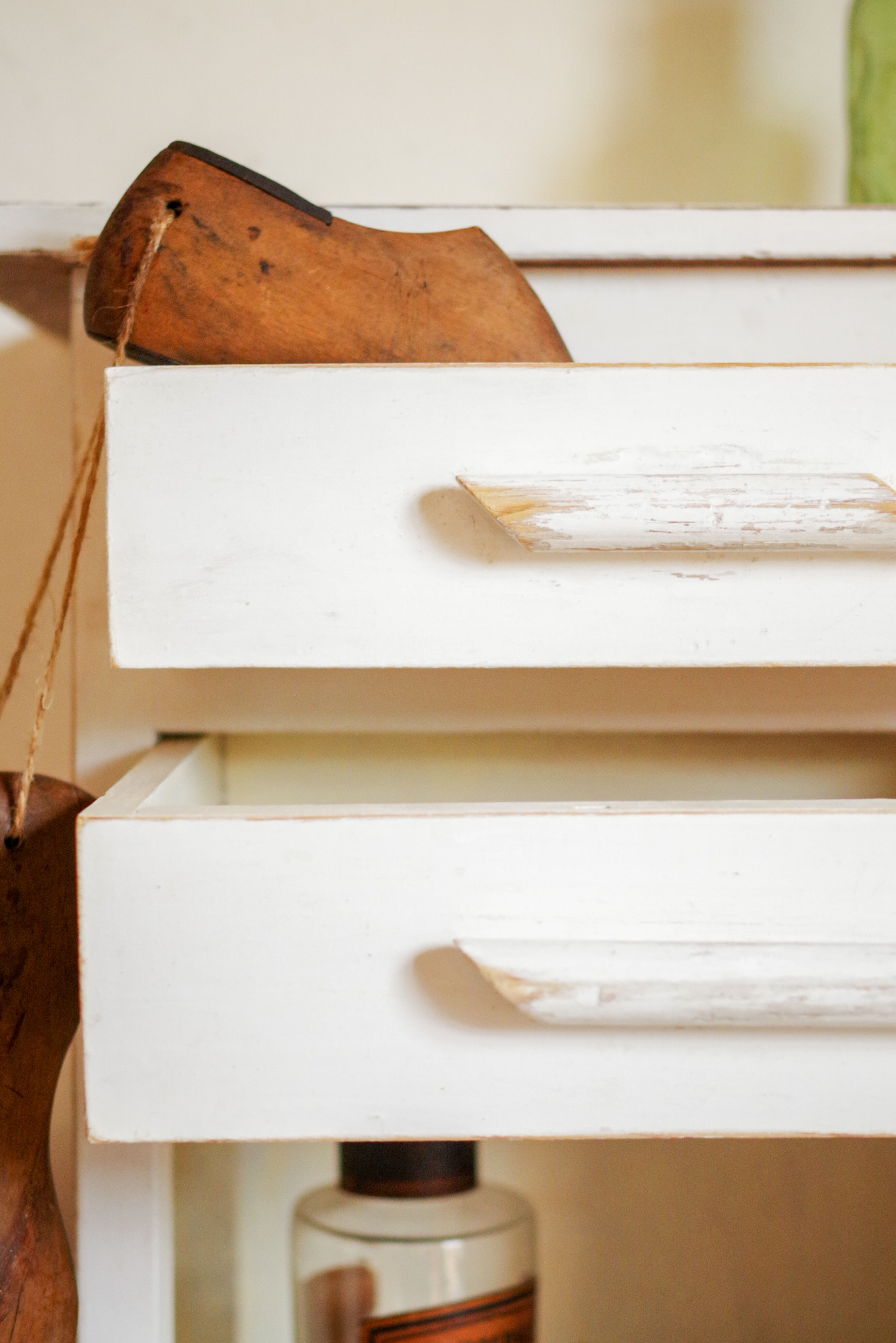 Small antique furniture, wooden clothing