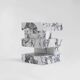 Calacatta side table "S Y N C", limited edition