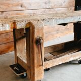 Old wooden workbench