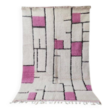 Natural wool rug, size 100 x 200 cm