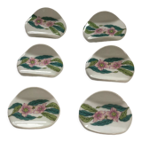 Set of six knife holders porcelain of Paris
