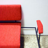 Mid-century Italian sofa bed in corduroy fabric