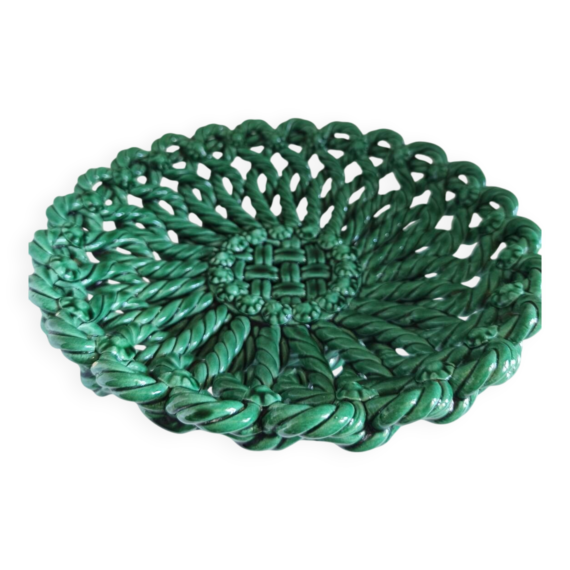 Woven ceramic basket Vallauris