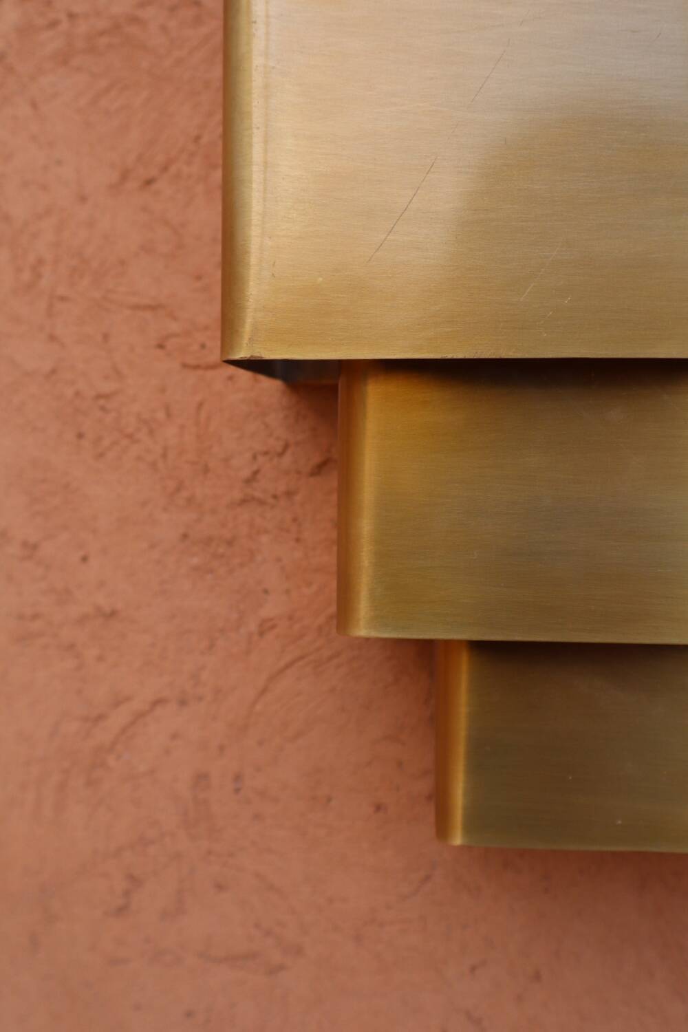 Large art deco brass wall light