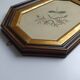 Old octagonal frame lithograph flower plant