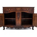Commode ancienne sur pattes de lion, Europe occidentale, vers 1880. Après rénovation.