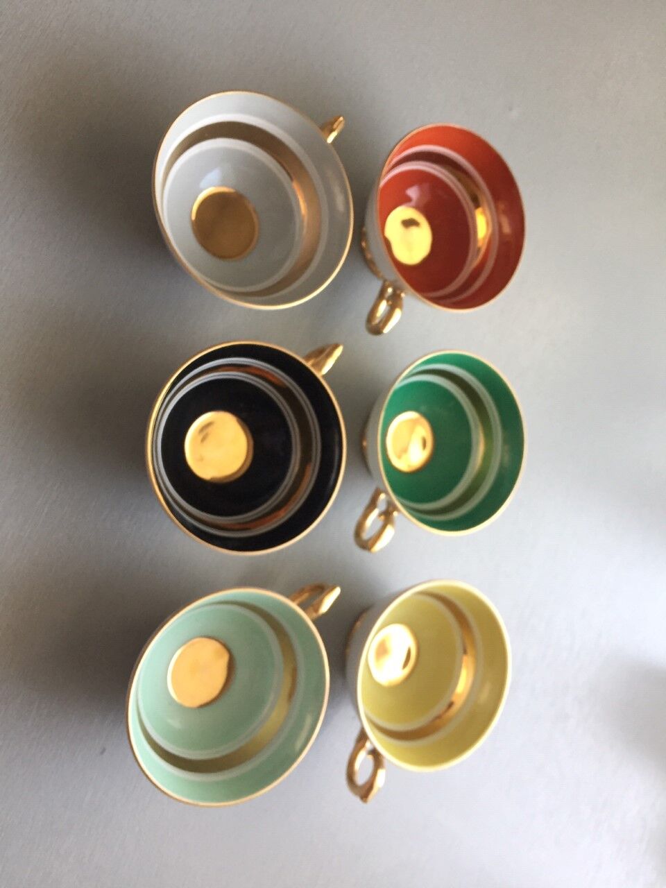 6 vintage coffee cups 50 60