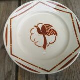 4 flat plates old ceramics from Badonviller collection paradis