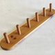 Wall-mounted coat rack in solid pine - 1970s/80s