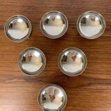 set of 6 stainless steel dessert bowls, 1970