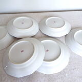 6 flat porcelain plates