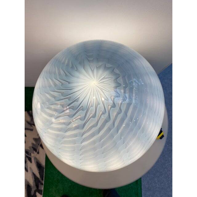 Italian Table Lamp Murano Glass by SimoEng in Light Blue