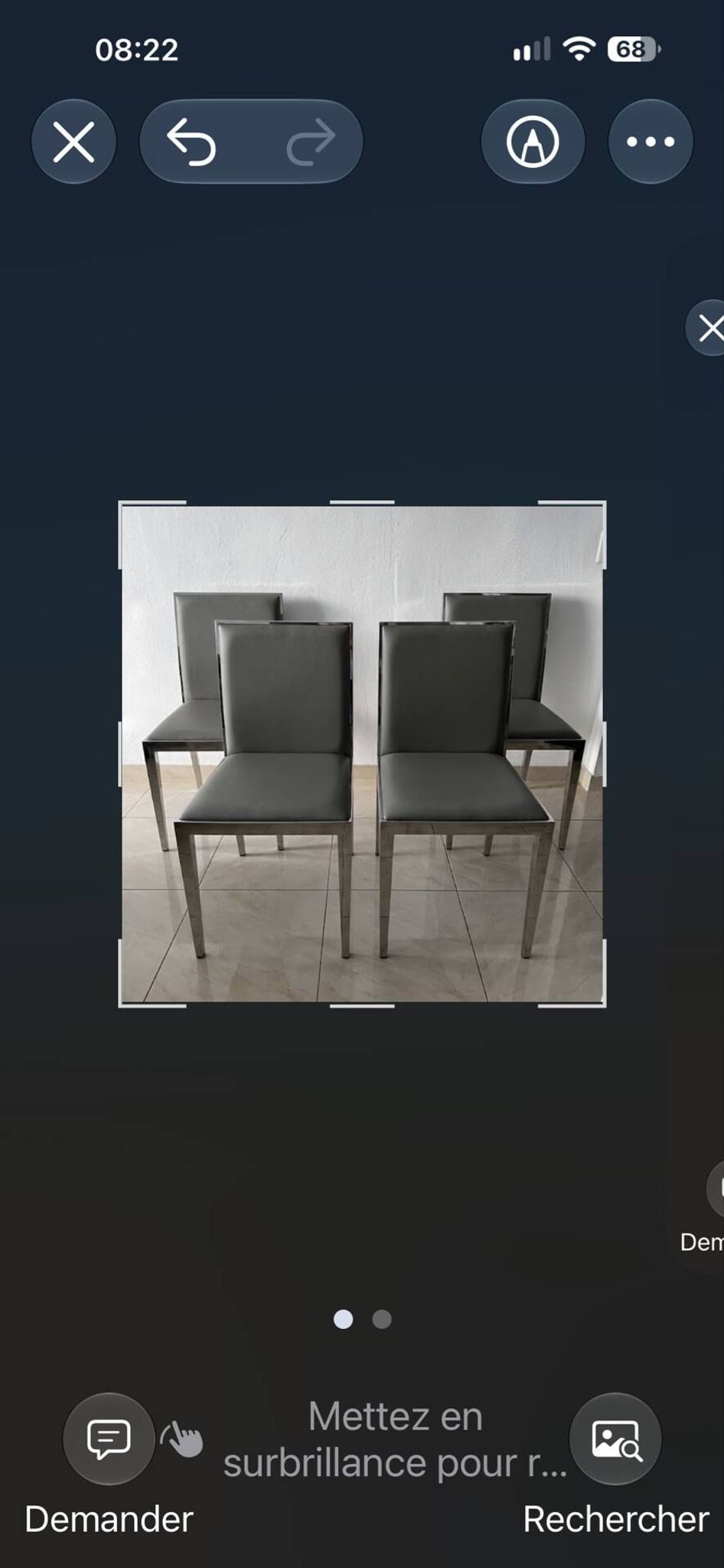 Lot 4 chaises cuir par baakal & ross