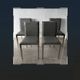 Lot of 4 leather chairs by baakal & ross