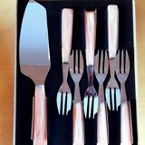 Stainless steel and Bakelite dessert cutlery
