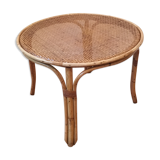 Table low rattan and caning