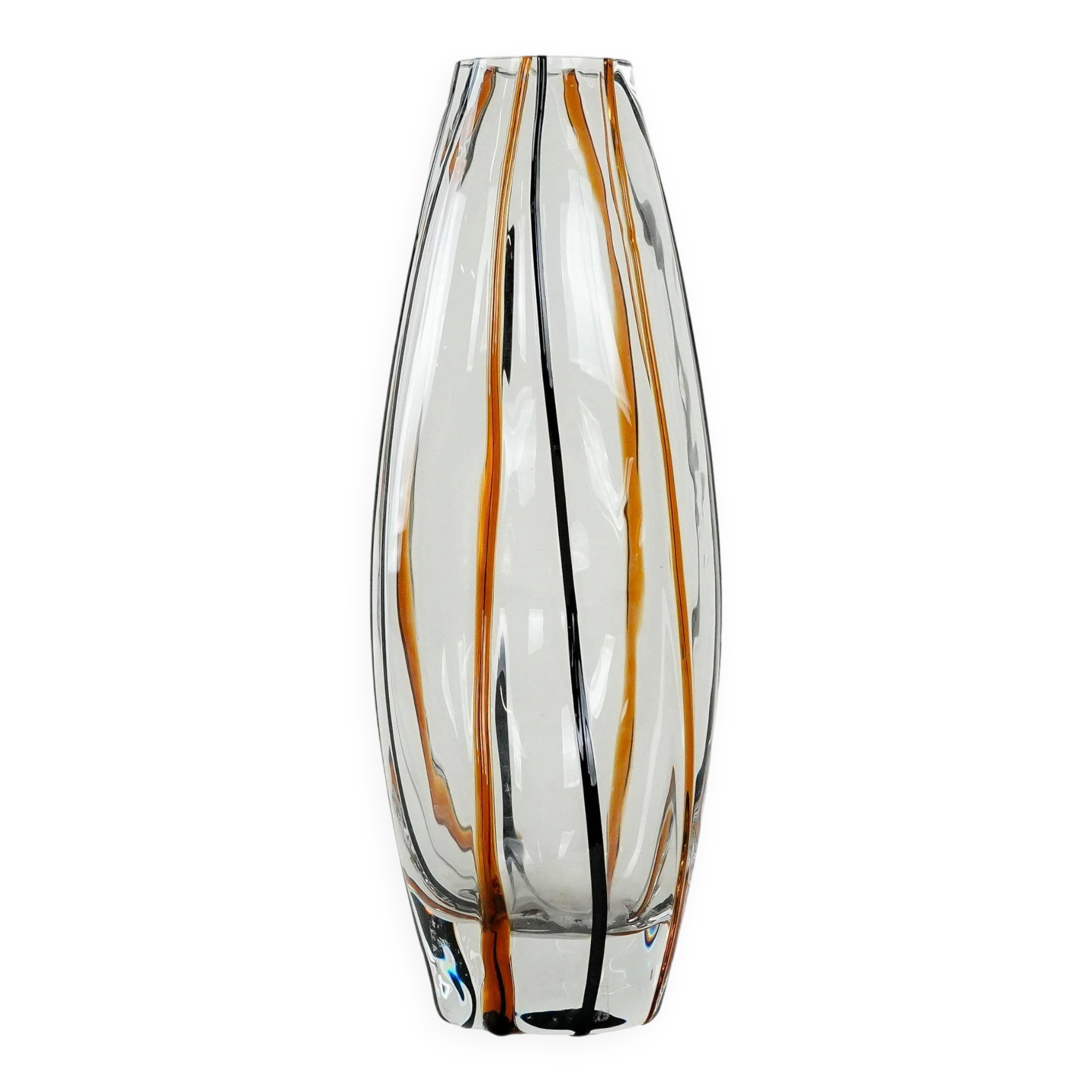 Glass vase, Danish design, 1970s, production: Denmark